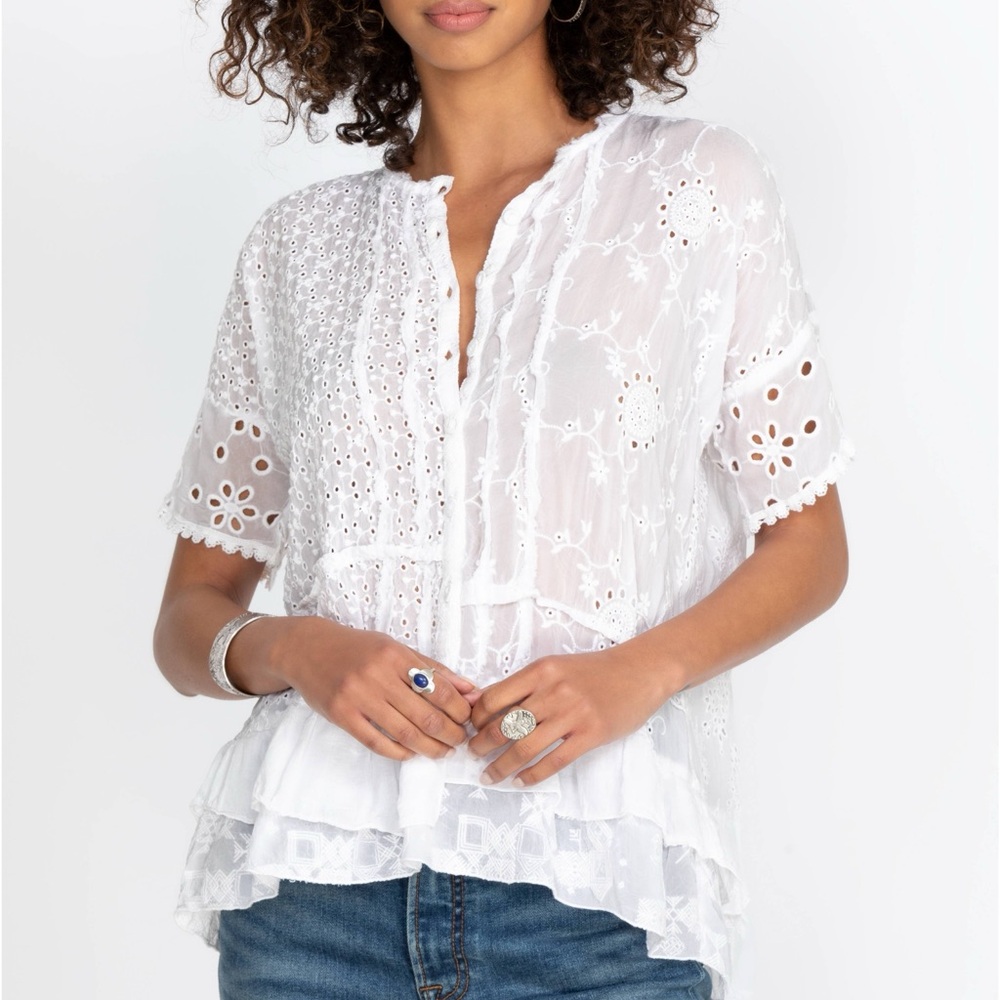 JOHNNY WAS HYACINTH BLOUSE SIZE XL